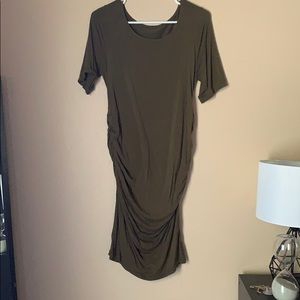 Olive green maternity dress